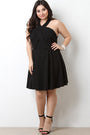 Crisscross O-Ring Skater Dress