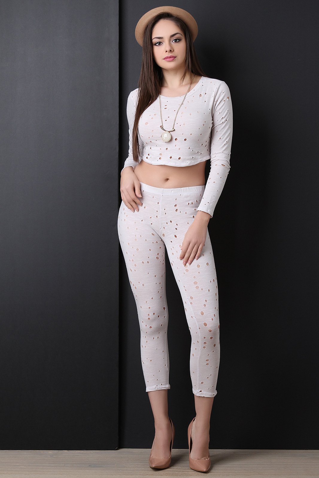 Distress Holes Crop Top - NoveltyOne
