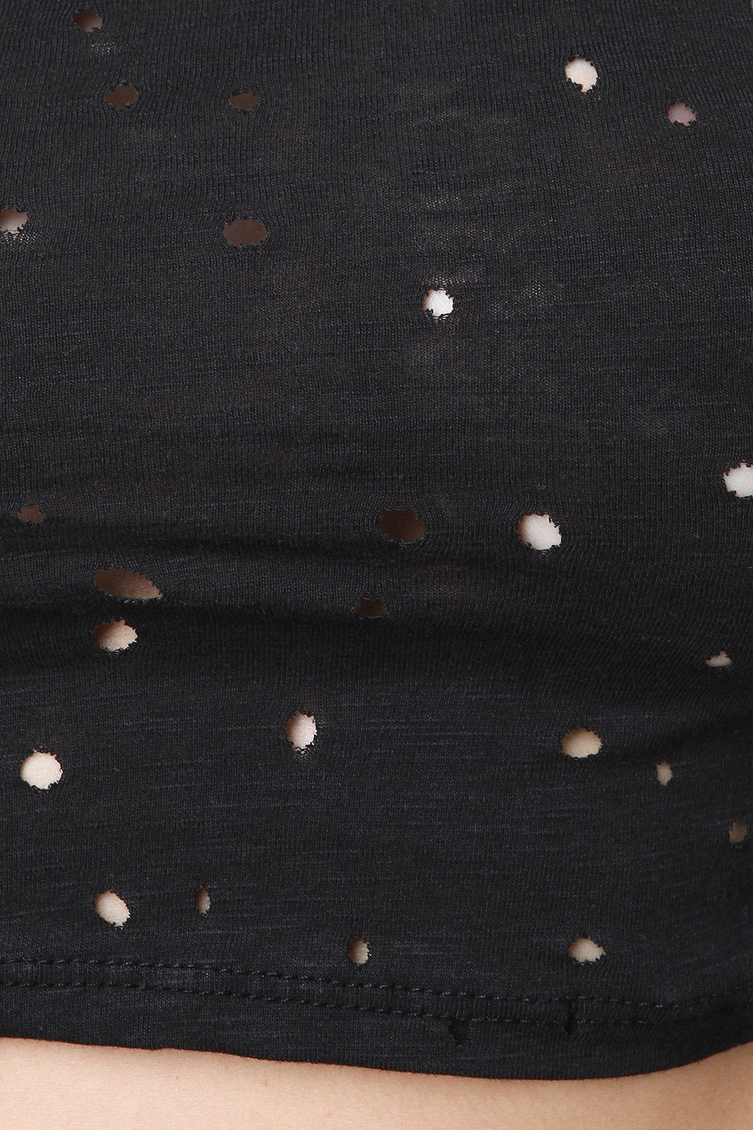 Distress Holes Crop Top - NoveltyOne
