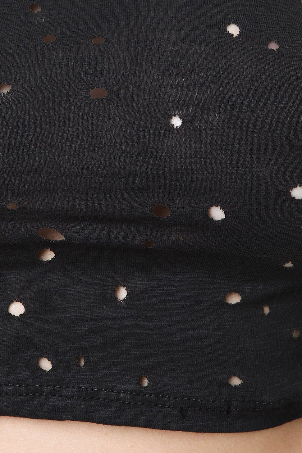 Distress Holes Crop Top - NoveltyOne