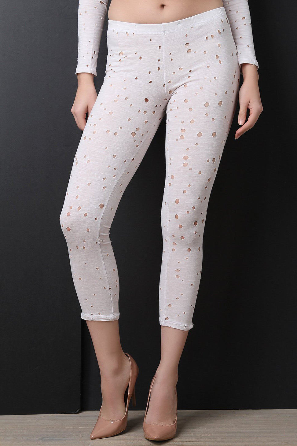 Distress Holes Leggings - NoveltyOne