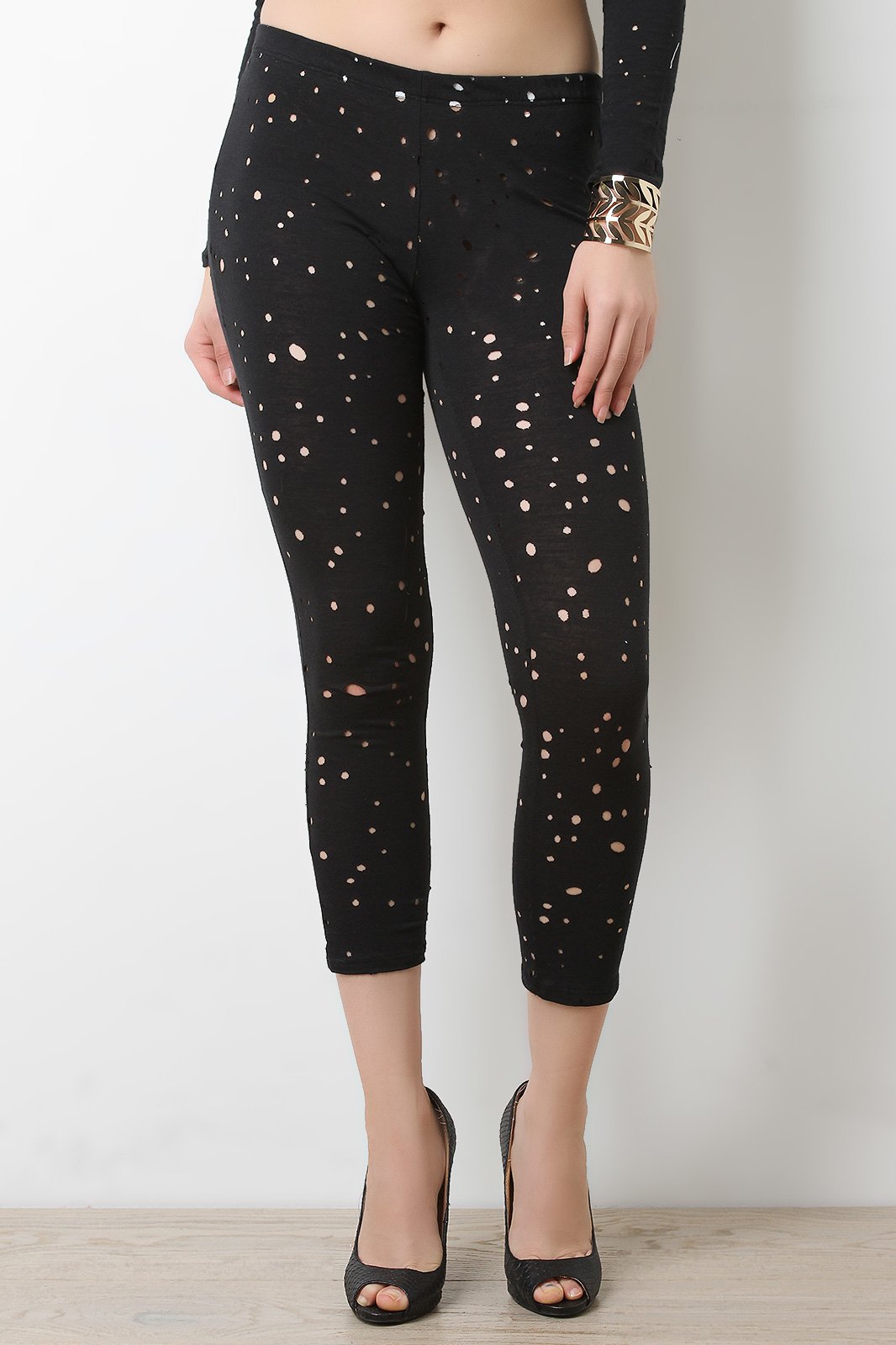 Distress Holes Leggings - NoveltyOne