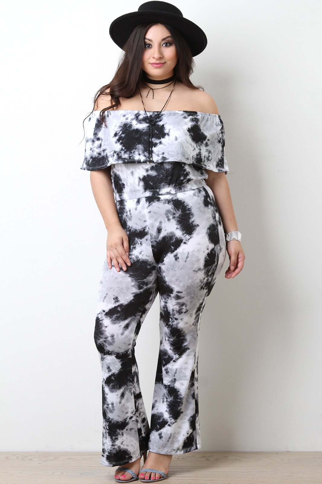 Tie Dye Flutter Bardot Top