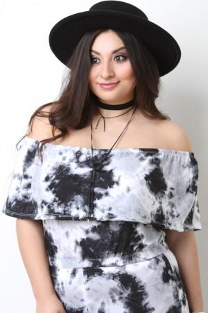 Tie Dye Flutter Bardot Top