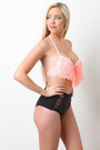 Fringe Halter Tie High Waist Bikini Set - NoveltyOne