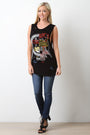 Distressed Rock Graphic Muscle Tank Top - NoveltyOne