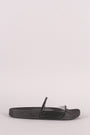 Wild Diva Lounge Transparent Band Open Toe Slide Sandal