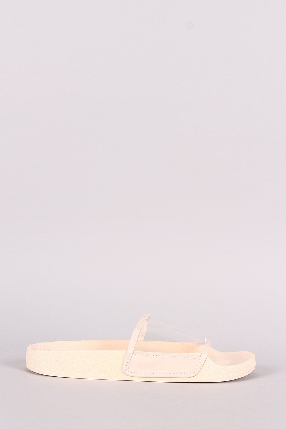 Wild Diva Lounge Transparent Band Open Toe Slide Sandal