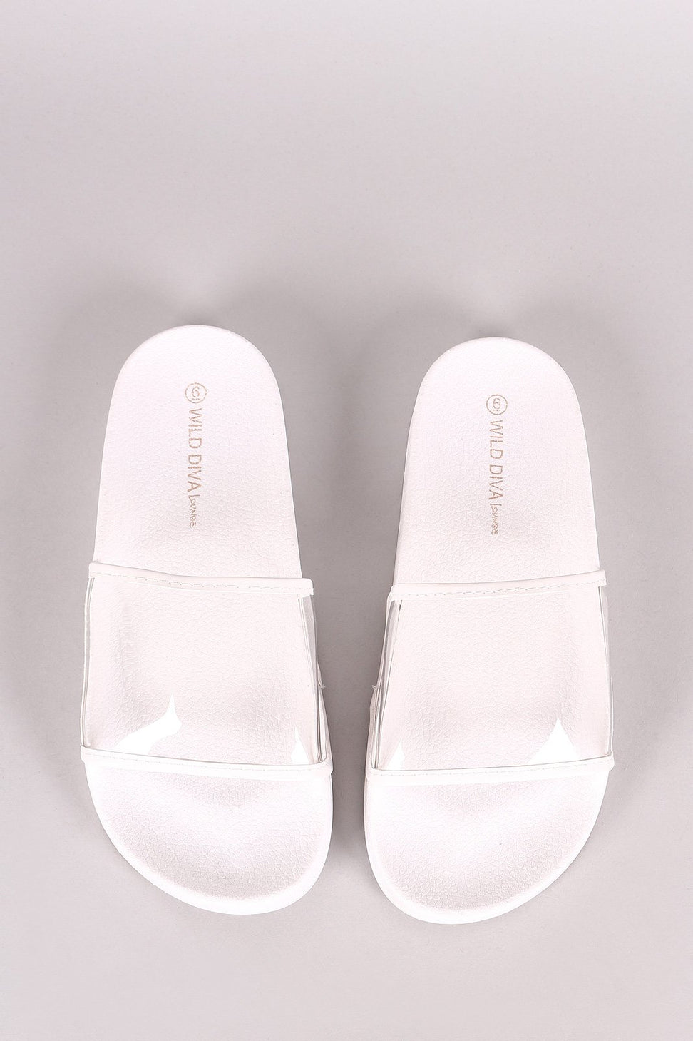 Wild Diva Lounge Transparent Band Open Toe Slide Sandal