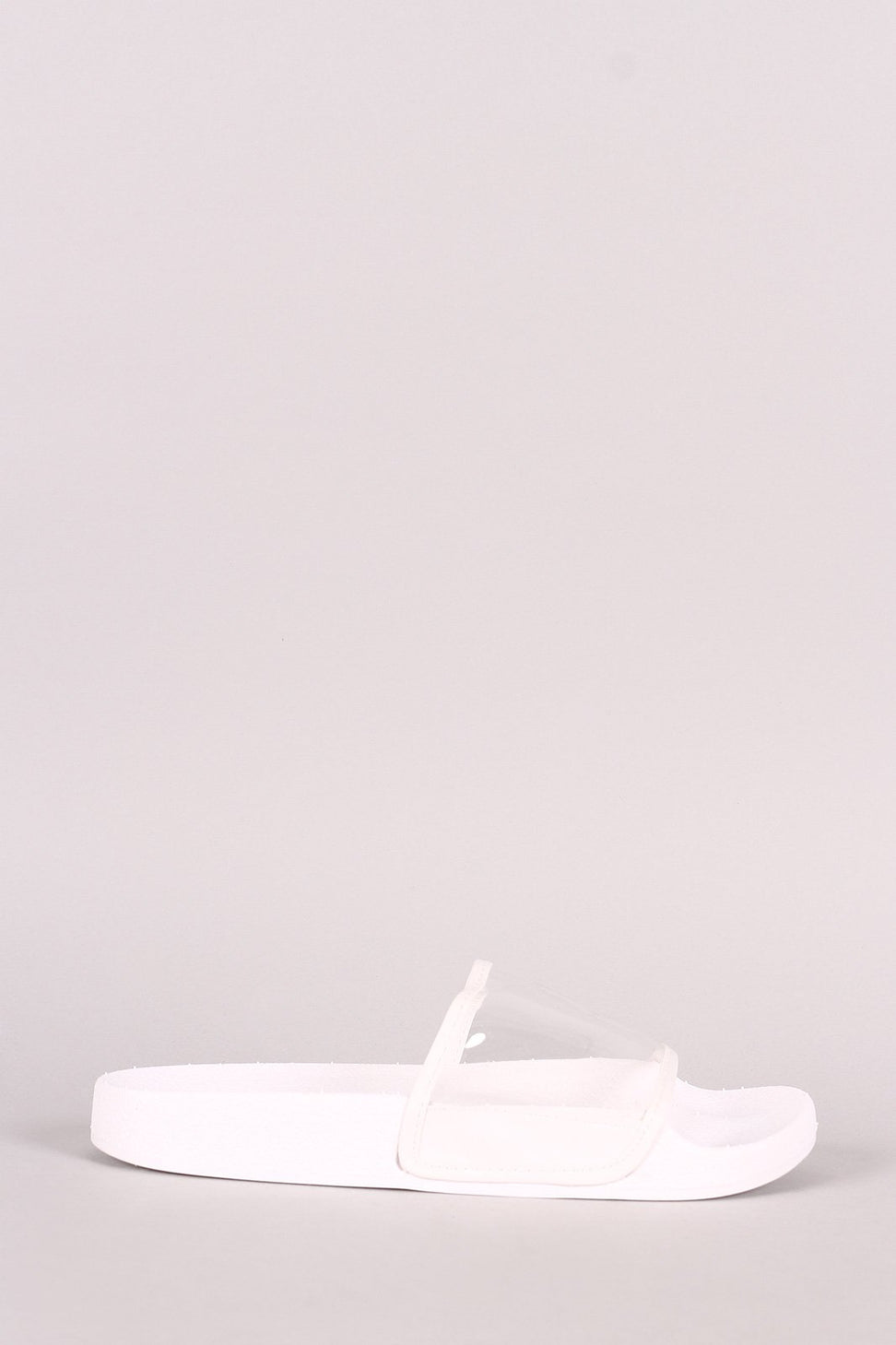 Wild Diva Lounge Transparent Band Open Toe Slide Sandal