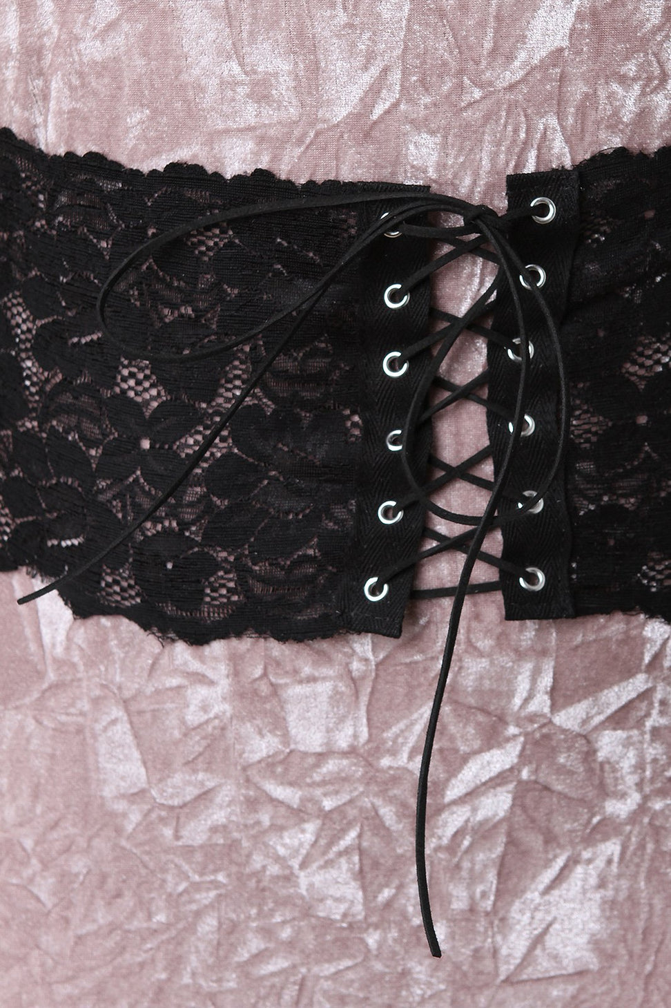 Velvet Sleeveless Lace Corset Midi Dress