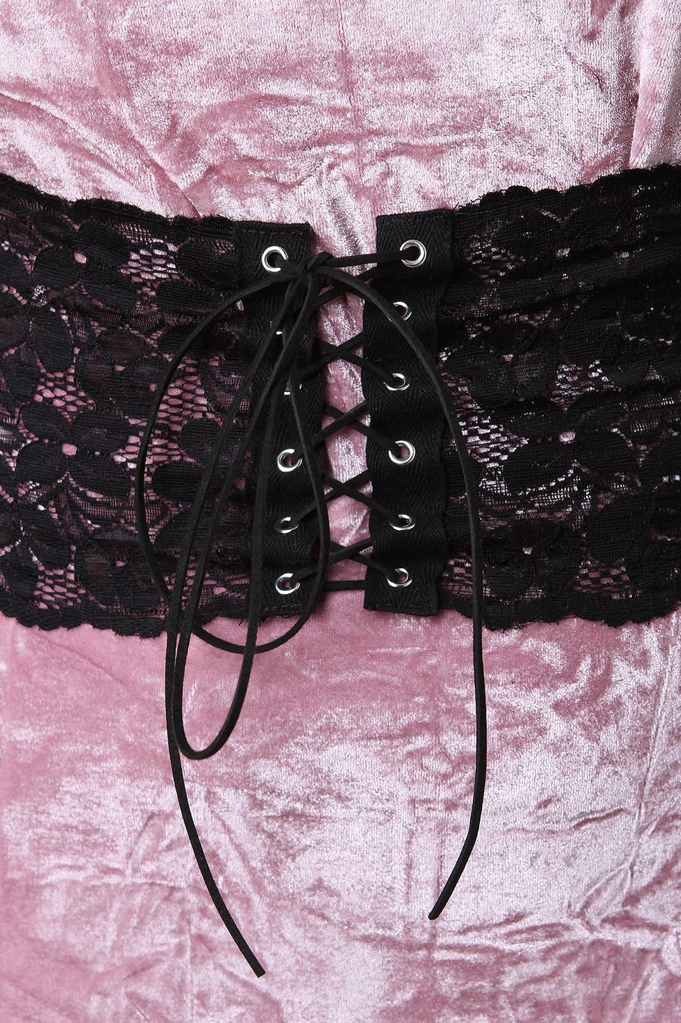 Velvet Sleeveless Lace Corset Midi Dress