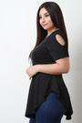 Cold Shoulder Peplum Top