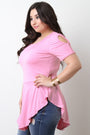 Cold Shoulder Peplum Top