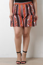 Paisley Print High Waist Shorts