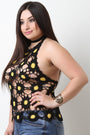 Floral Crochet Sleeveless Halter Top - NoveltyOne