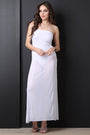 Strapless Tube Bodysuit Mesh Maxi Dress