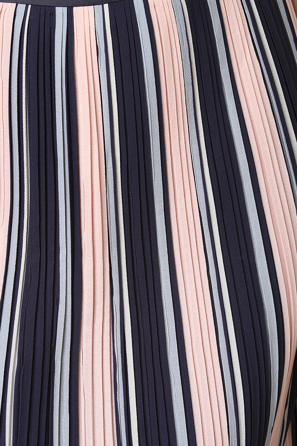 Multi-Colored Accordion Pleat High Waist Skirt - NoveltyOne