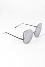 Mirrored Cat Eye Round Sunglasses