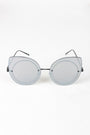 Mirrored Cat Eye Round Sunglasses