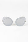 Mirrored Cat Eye Round Sunglasses