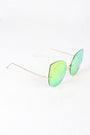 Mirrored Cat Eye Round Sunglasses