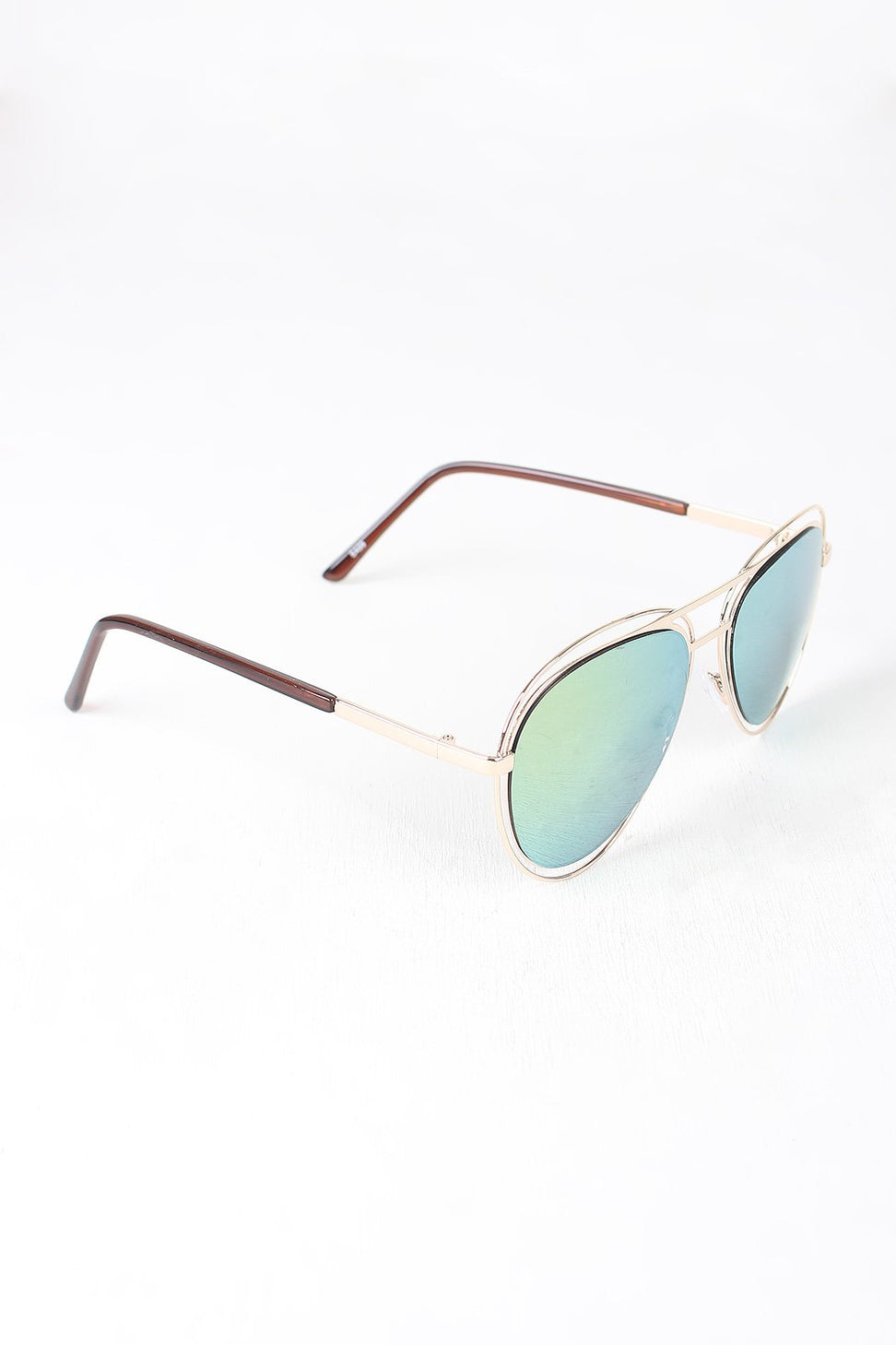 Avatar Open Wire Framed Mirror Lens Sunglasses