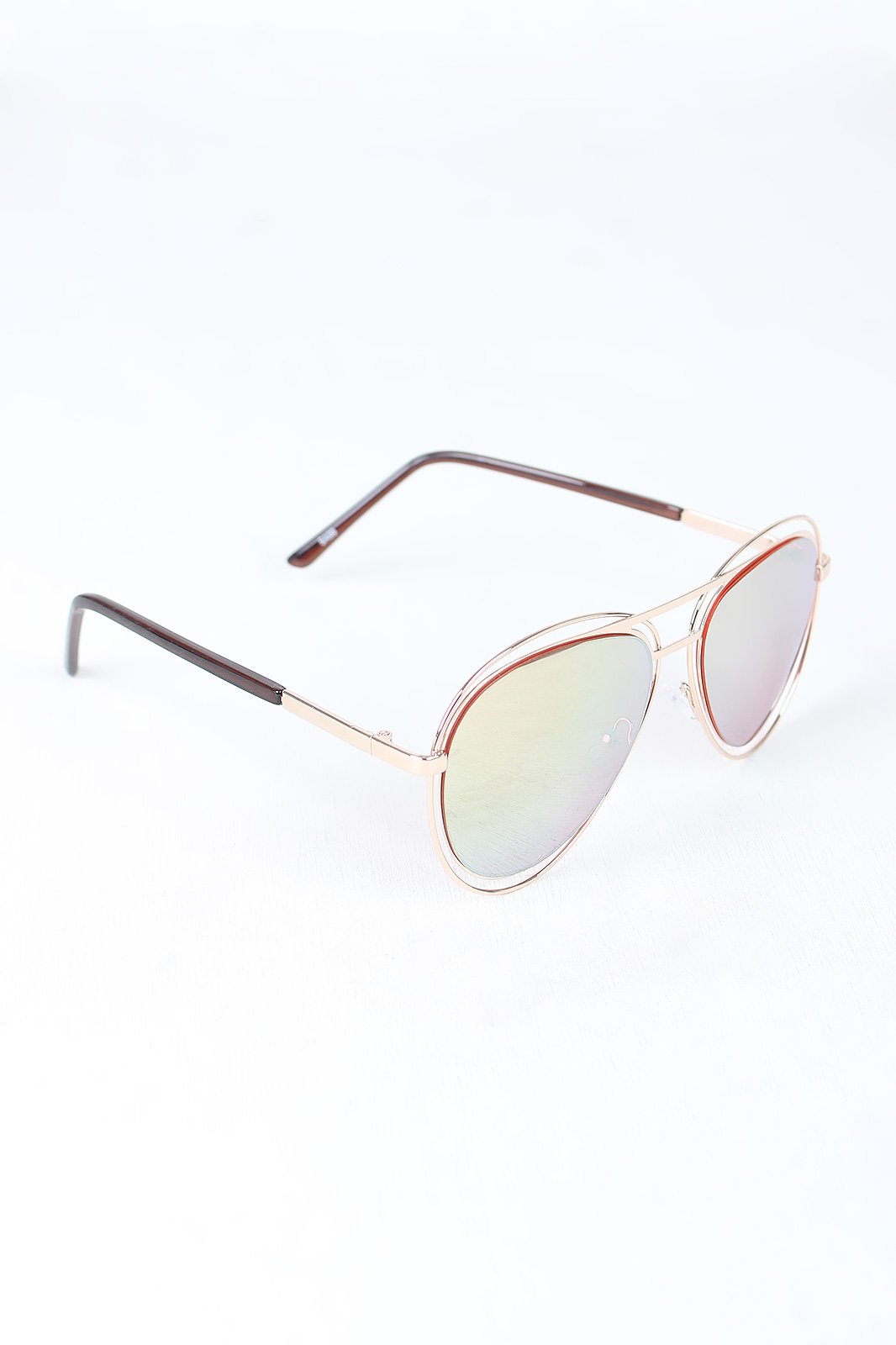 Avatar Open Wire Framed Mirror Lens Sunglasses