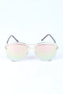 Avatar Open Wire Framed Mirror Lens Sunglasses
