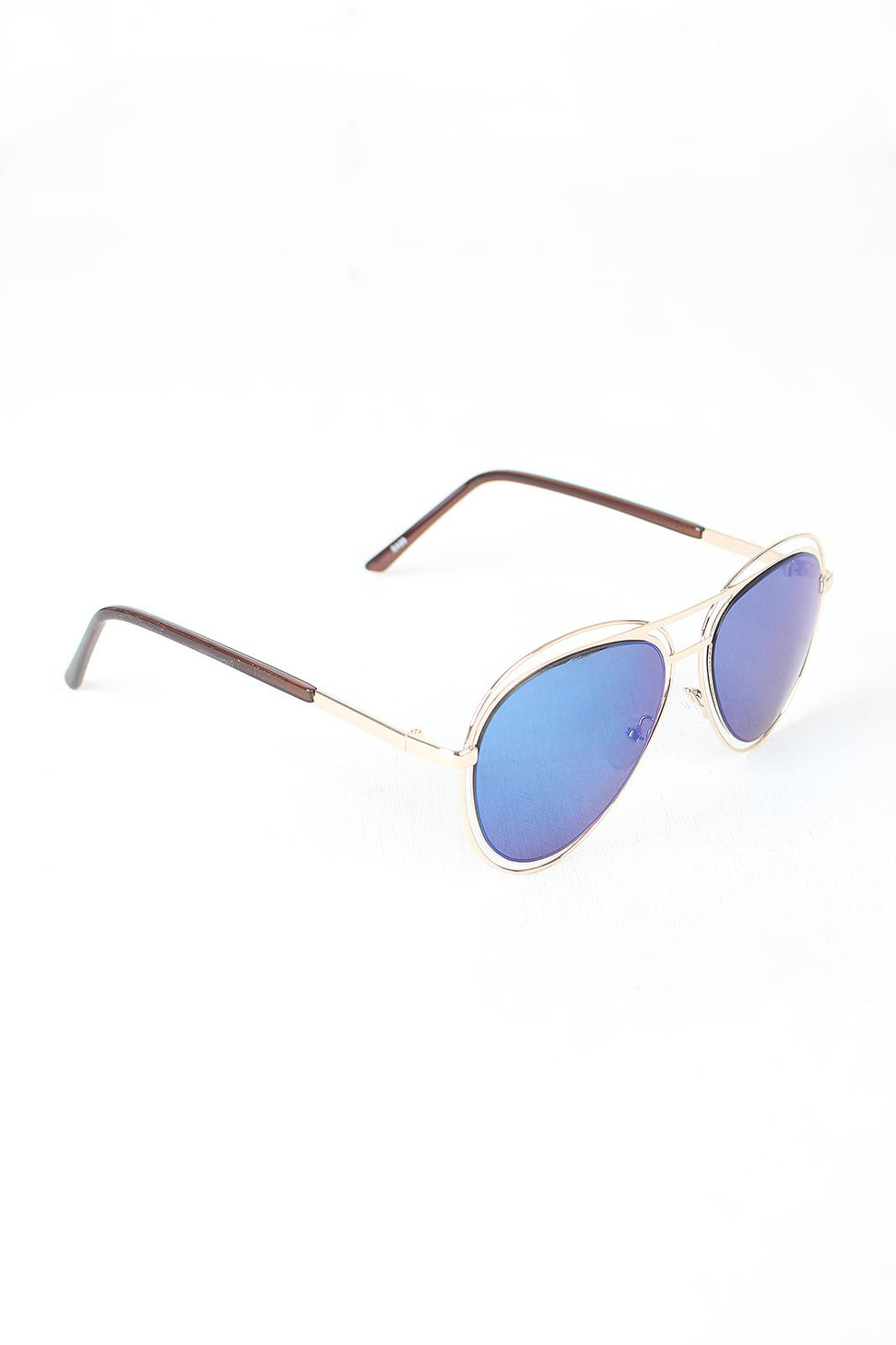 Avatar Open Wire Framed Mirror Lens Sunglasses