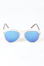 Avatar Open Wire Framed Mirror Lens Sunglasses