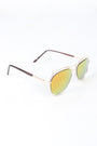Avatar Open Wire Framed Mirror Lens Sunglasses