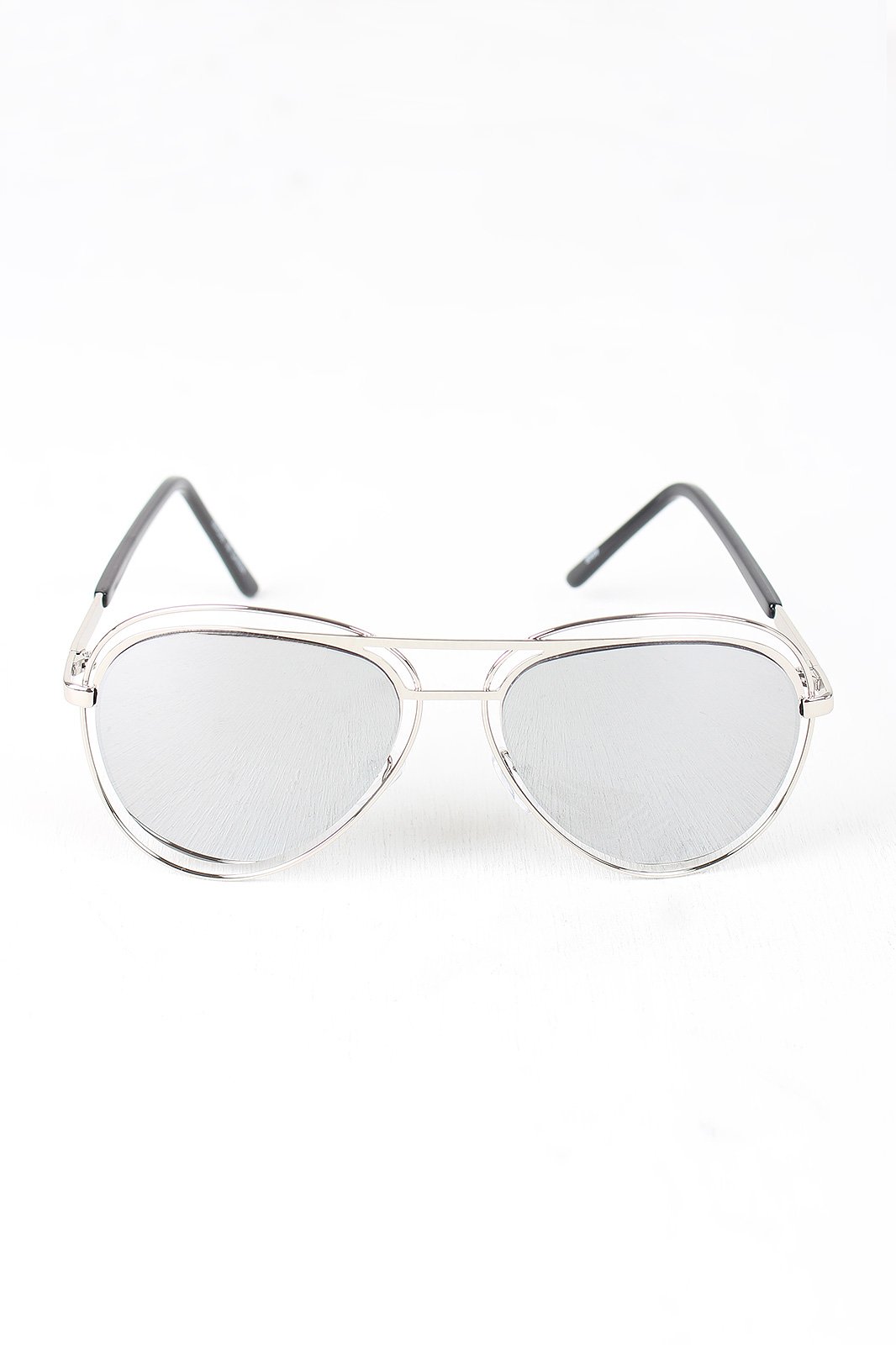 Avatar Open Wire Framed Mirror Lens Sunglasses