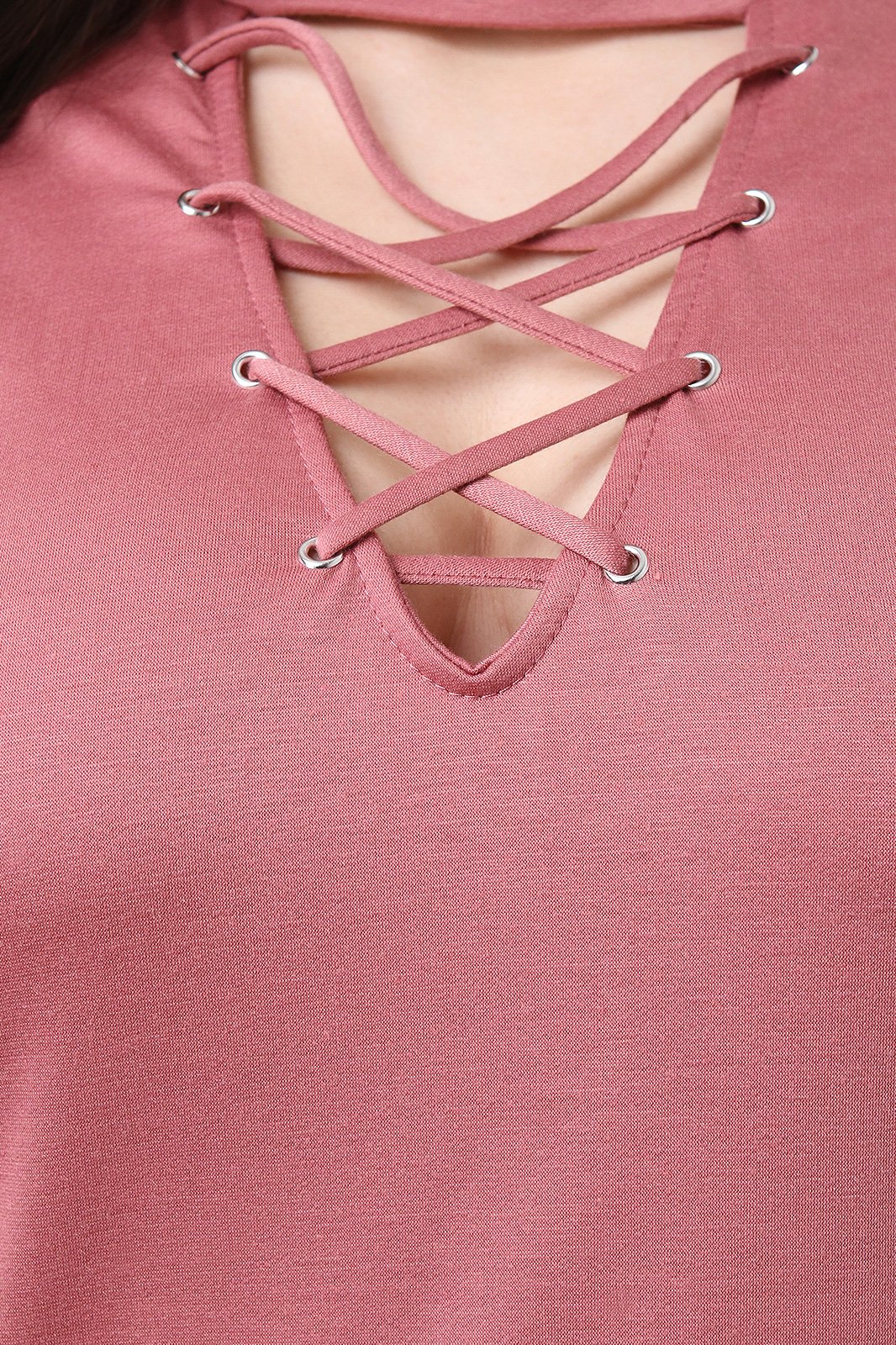 Mock Chocker Corset Yoke Distressed Dress - NoveltyOne