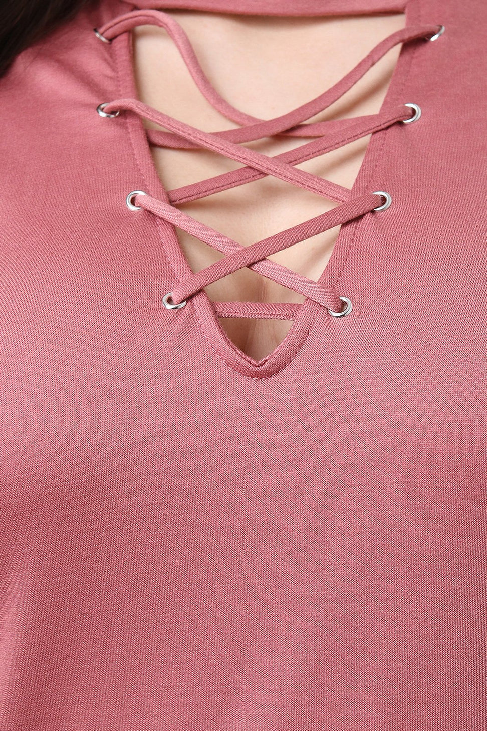 Mock Chocker Corset Yoke Distressed Dress - NoveltyOne