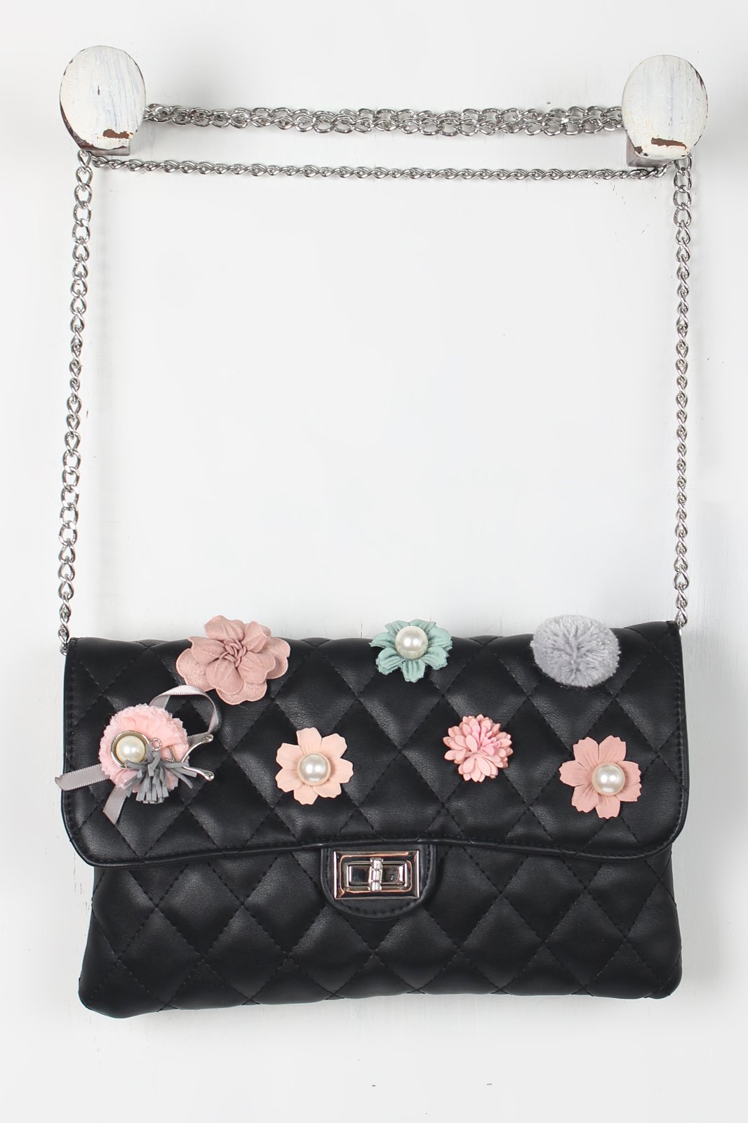 Girly Embellishments Quilted Crossbody Bag - NoveltyOne