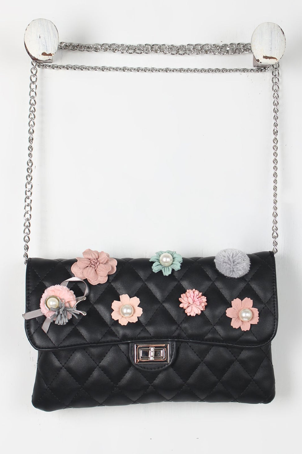 Girly Embellishments Quilted Crossbody Bag - NoveltyOne