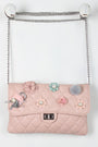 Girly Embellishments Quilted Crossbody Bag - NoveltyOne