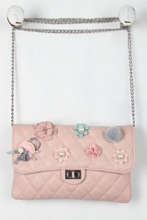 Girly Embellishments Quilted Crossbody Bag - NoveltyOne