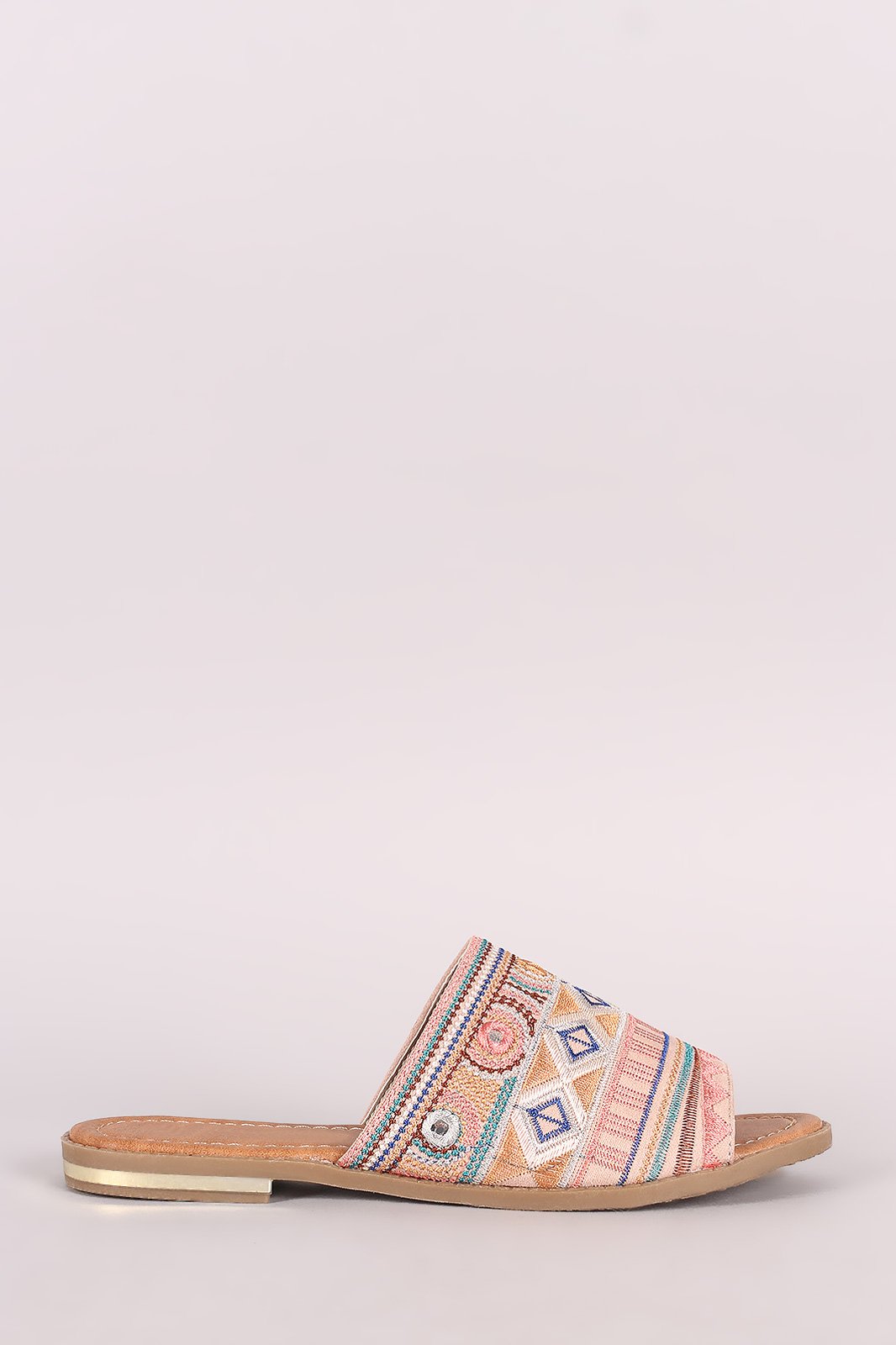 Liliana Tribal Embroidery Slide Sandal - NoveltyOne
