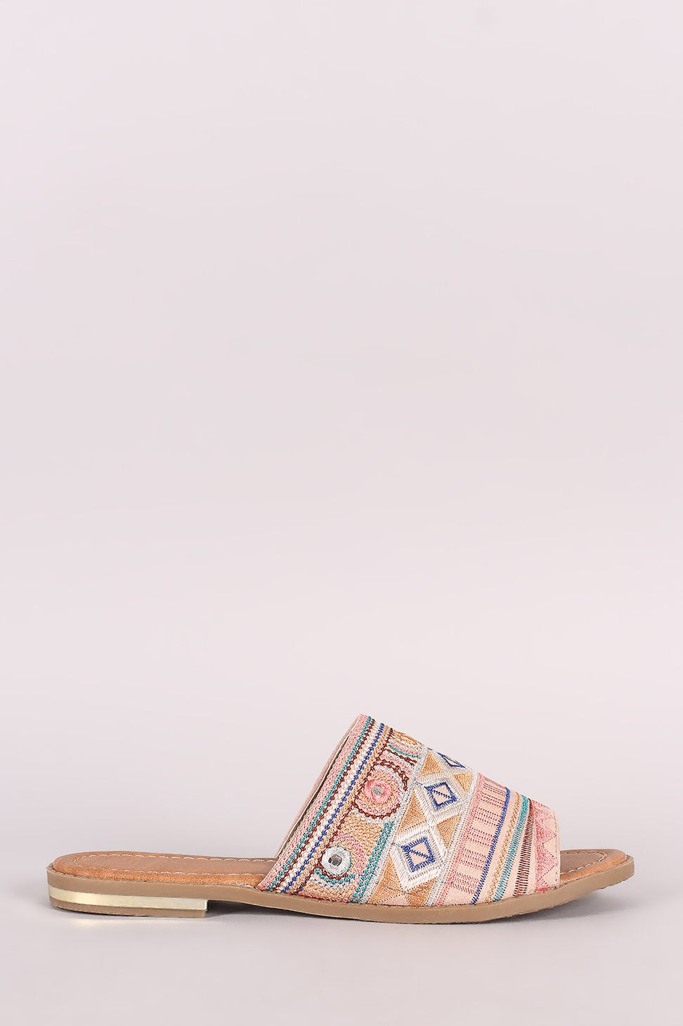 Liliana Tribal Embroidery Slide Sandal - NoveltyOne