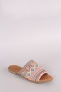 Liliana Tribal Embroidery Slide Sandal - NoveltyOne