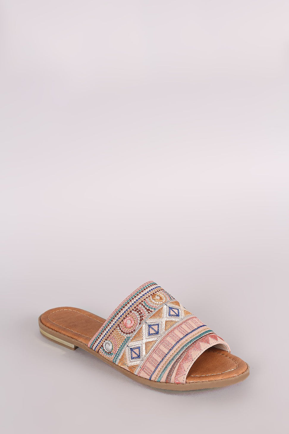 Liliana Tribal Embroidery Slide Sandal - NoveltyOne