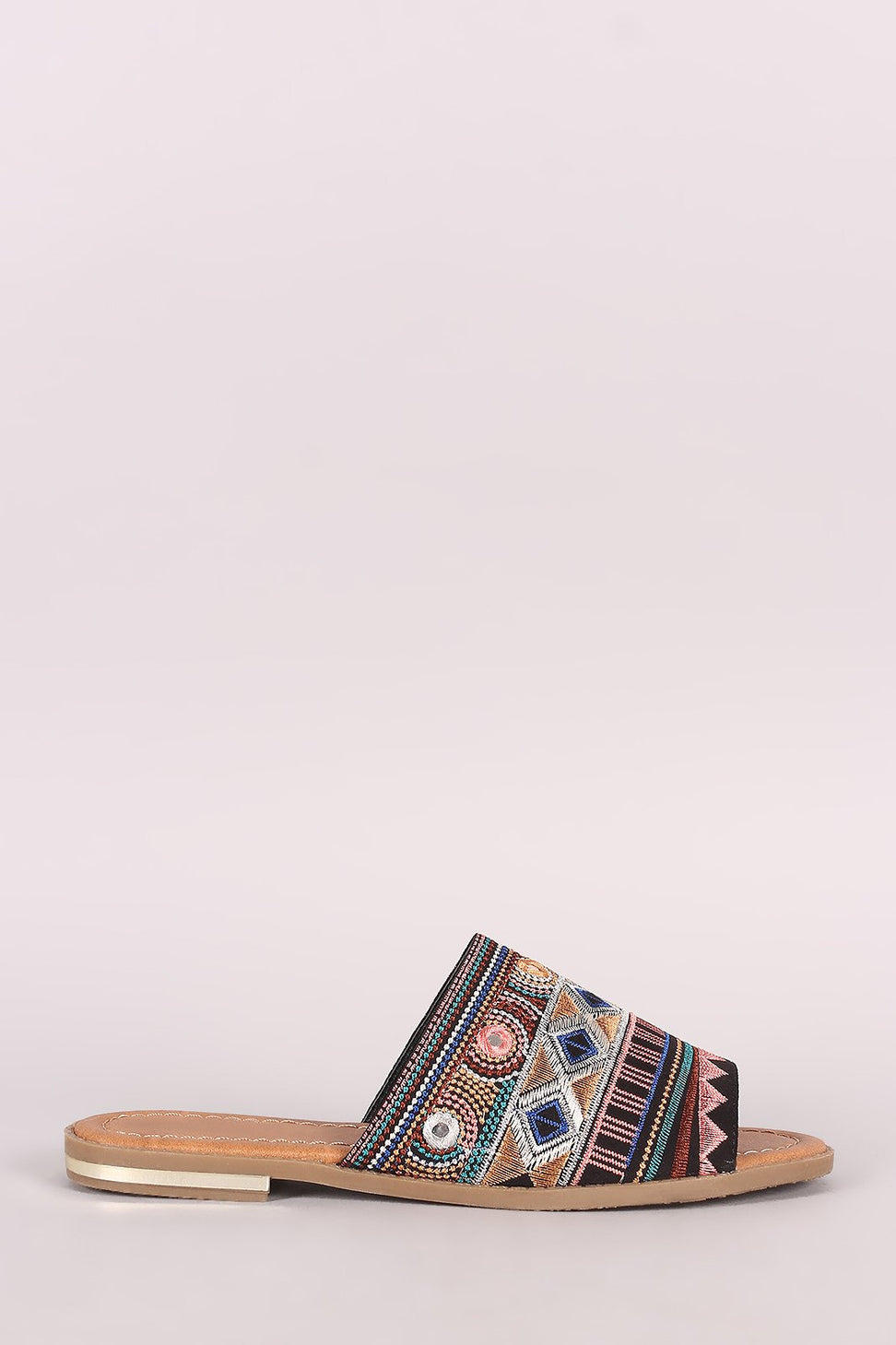 Liliana Tribal Embroidery Slide Sandal - NoveltyOne