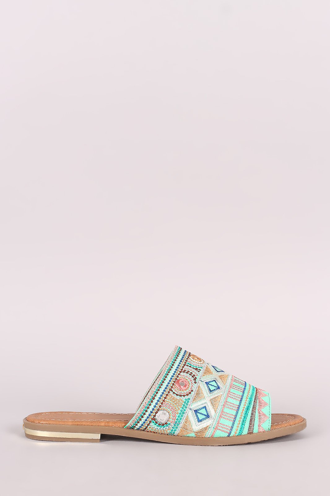 Liliana Tribal Embroidery Slide Sandal - NoveltyOne