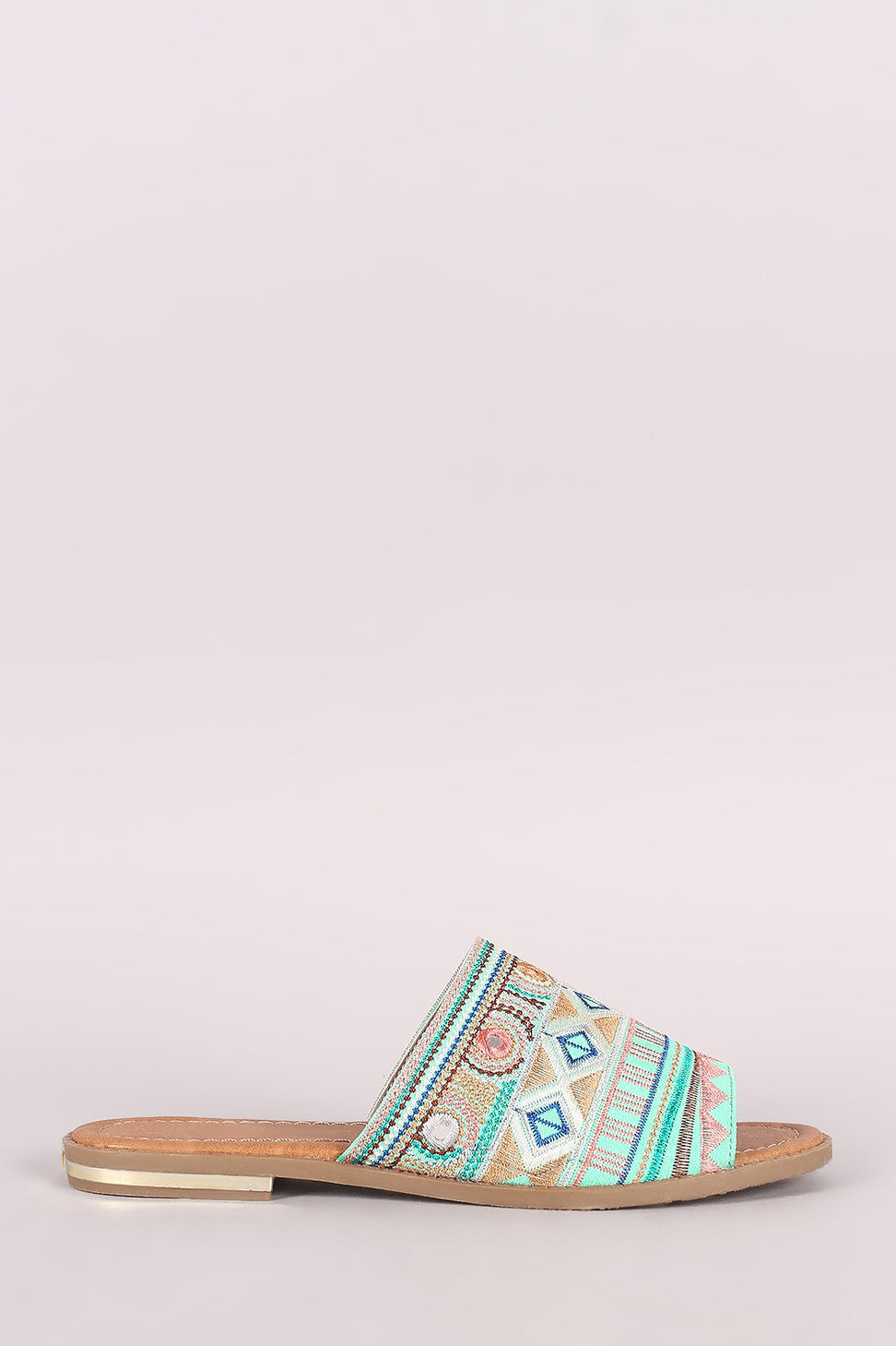 Liliana Tribal Embroidery Slide Sandal - NoveltyOne