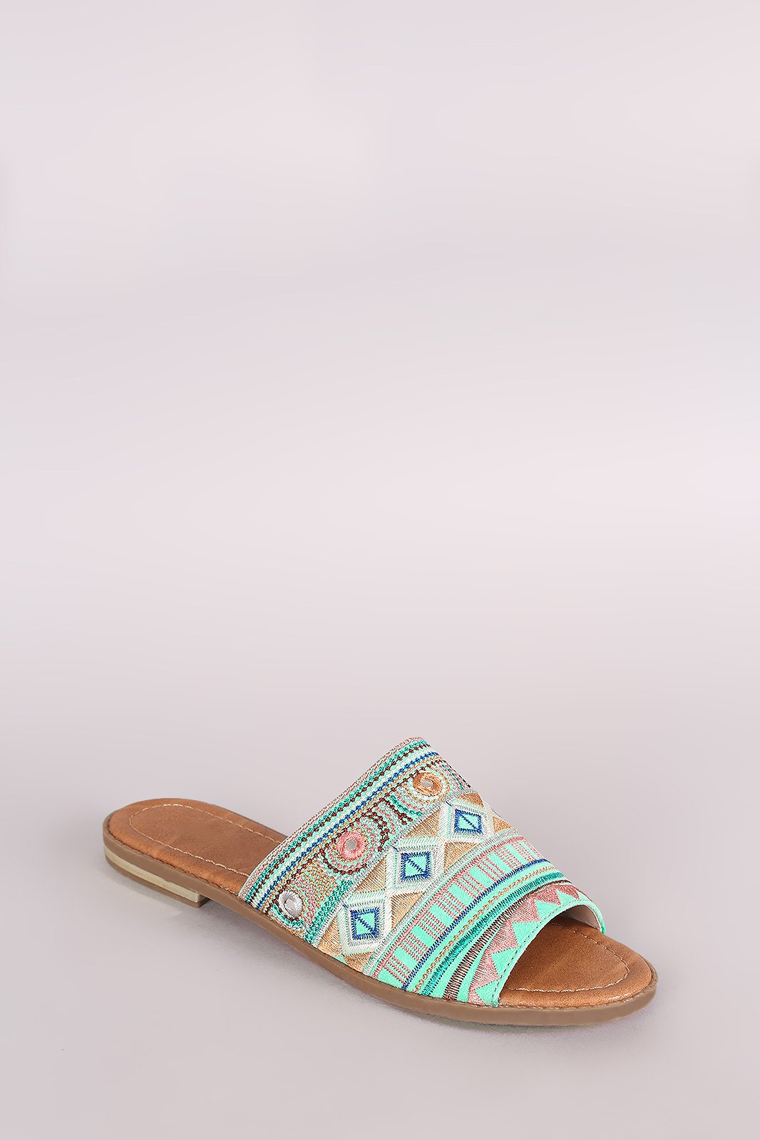 Liliana Tribal Embroidery Slide Sandal - NoveltyOne