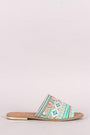 Liliana Tribal Embroidery Slide Sandal - NoveltyOne