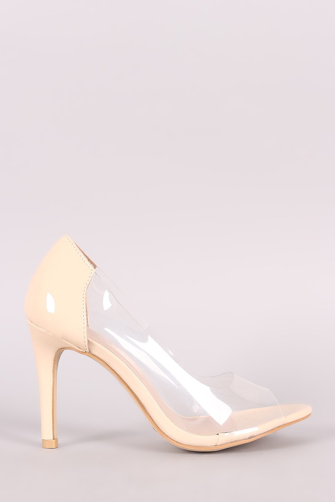 Peep Toe Transparent Stiletto Pump