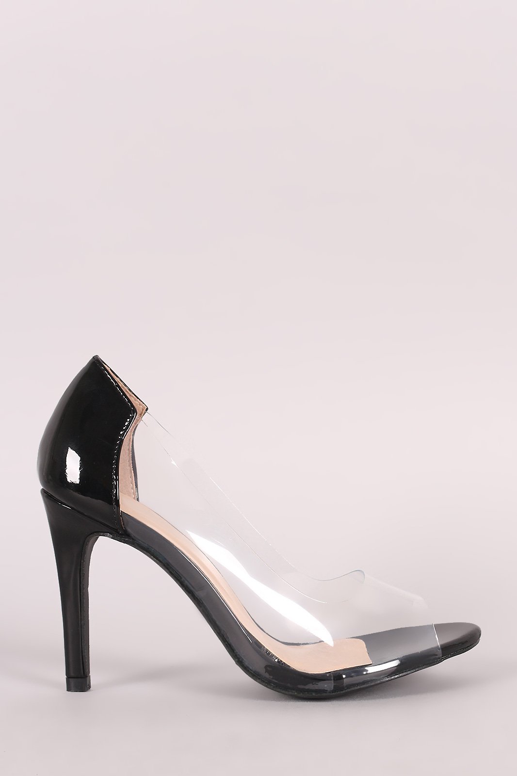 Peep Toe Transparent Stiletto Pump